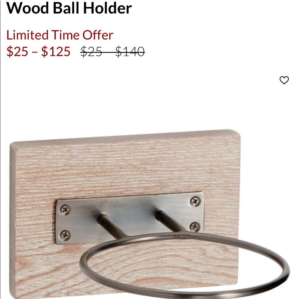 Pottery barn large wooden ball holder